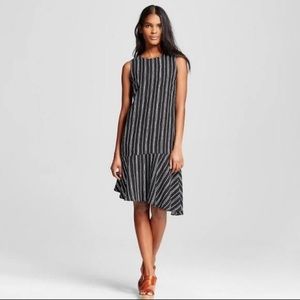 Who What Wear Asymmetrical Striped Dress NWT